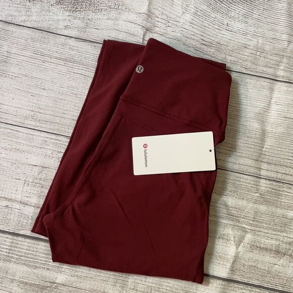 LULULEMON  Groove Pant Flare Super High Rise Leggings RED MERLOT Wine SIZE 4 NWT - Picture 11 of 15
